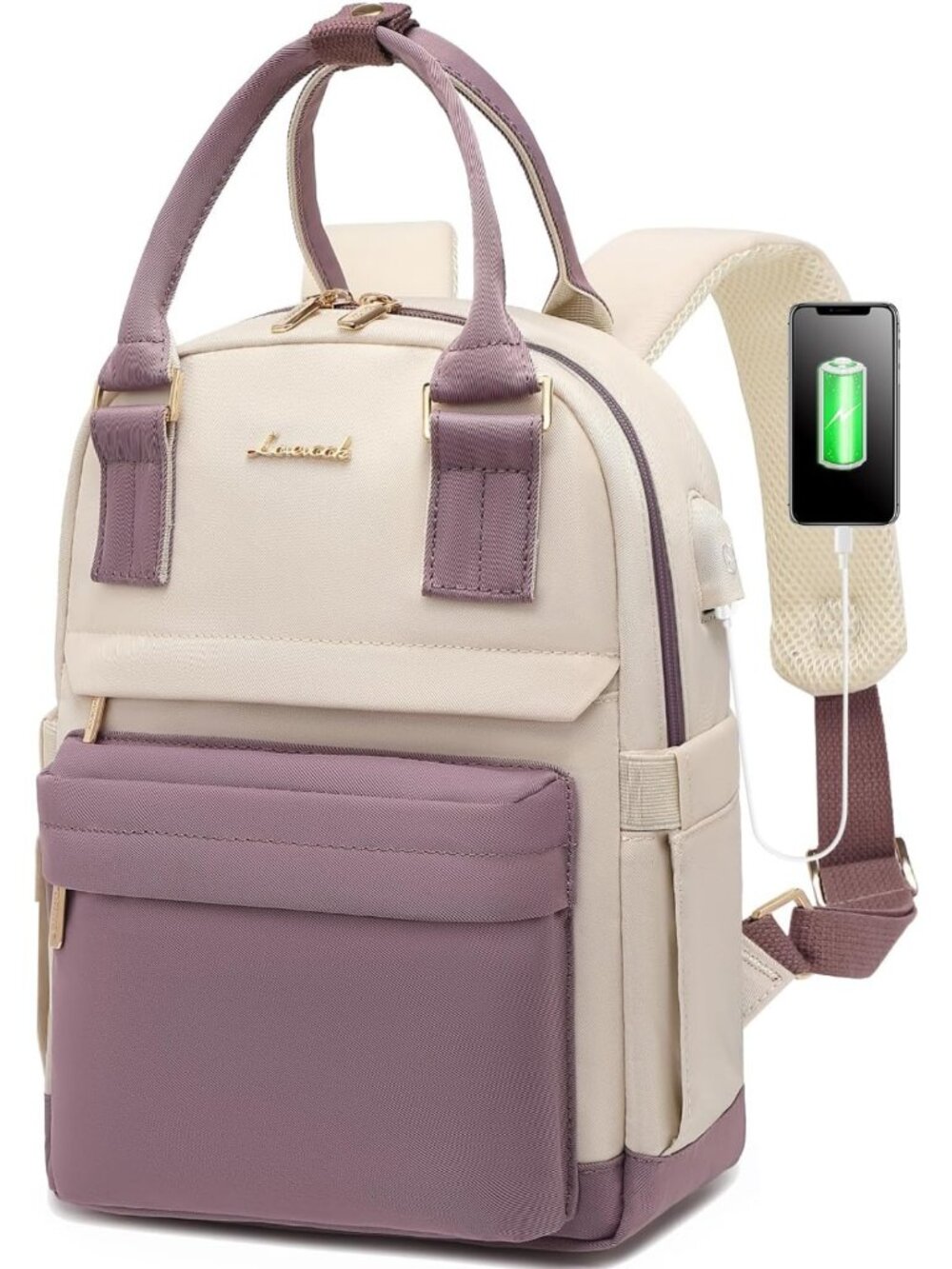 Stylish Mini Backpack Purse for Women - Waterproof Daypack with USB Port